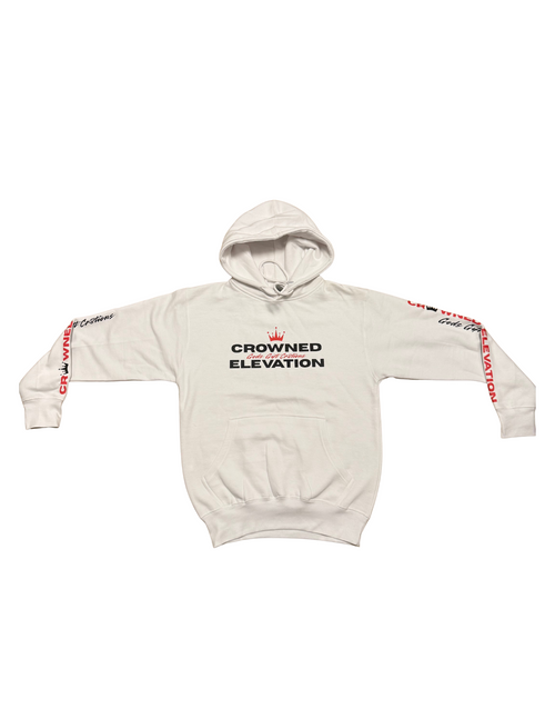 Crowned Elevation X God's Gift Cr8tions Hoodie White